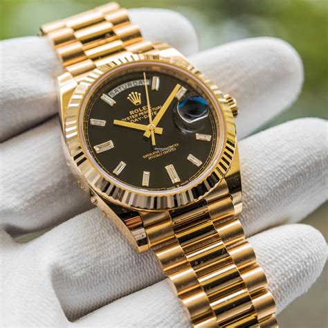 gold black rolex day date|rolex day date price list.